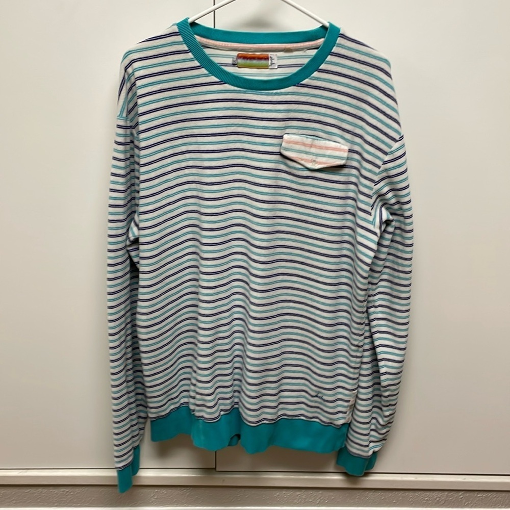 Slvdr Men’s Vintage 90’s terry cloth Swim coverup shirt Size XL, pocket